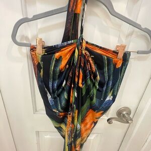 Multicolor Abstract Print Dress